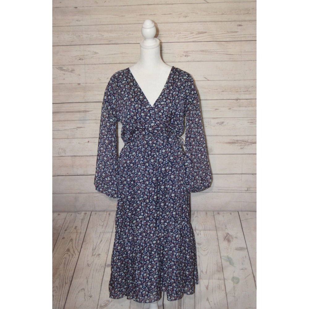 Madewell Women's Size XS Long Sleeve Floral Ruffle Dress
